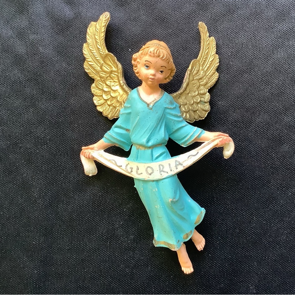 Depose Italy 1983 Nativity Angel – Vintage Christmas Decor – “Gloria” – Italian